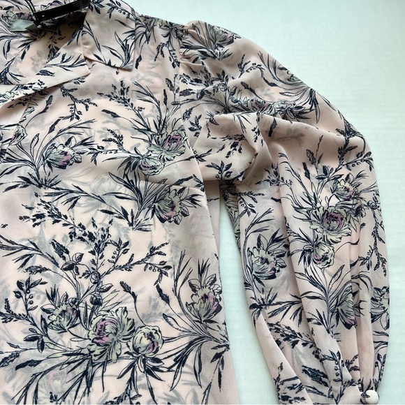 Kut from the Kloth Erin blouse floral print long sleeve crepe blouse small - Picture 8 of 14